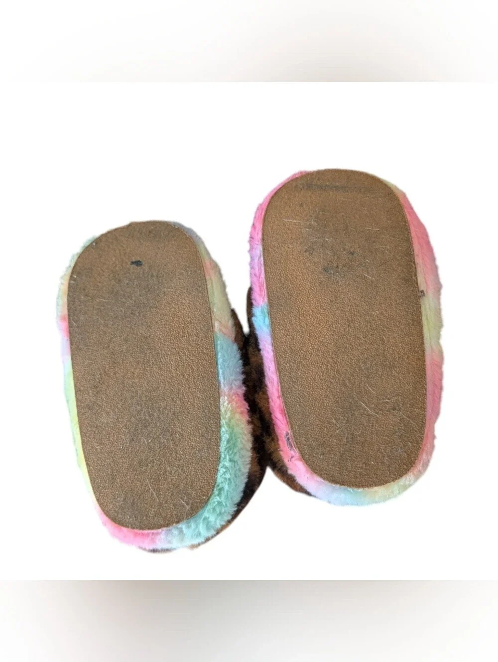 Steve Madden Girls Colorful Faux Fur Leopard Slipper Sneakers